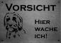 Preview: Edelstahl Warnschild Labradoodle VORSICHT Hier wache ich!